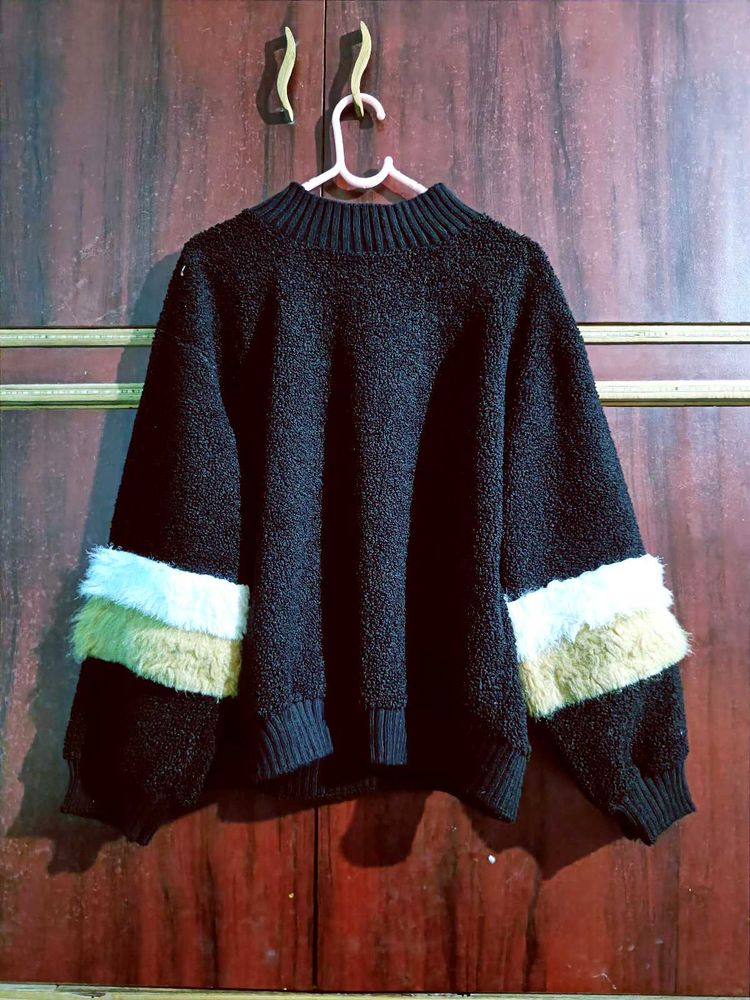 Fuzzy Black Sweater