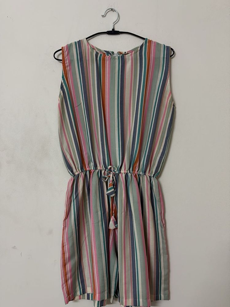 Striped Sleeveless Romper