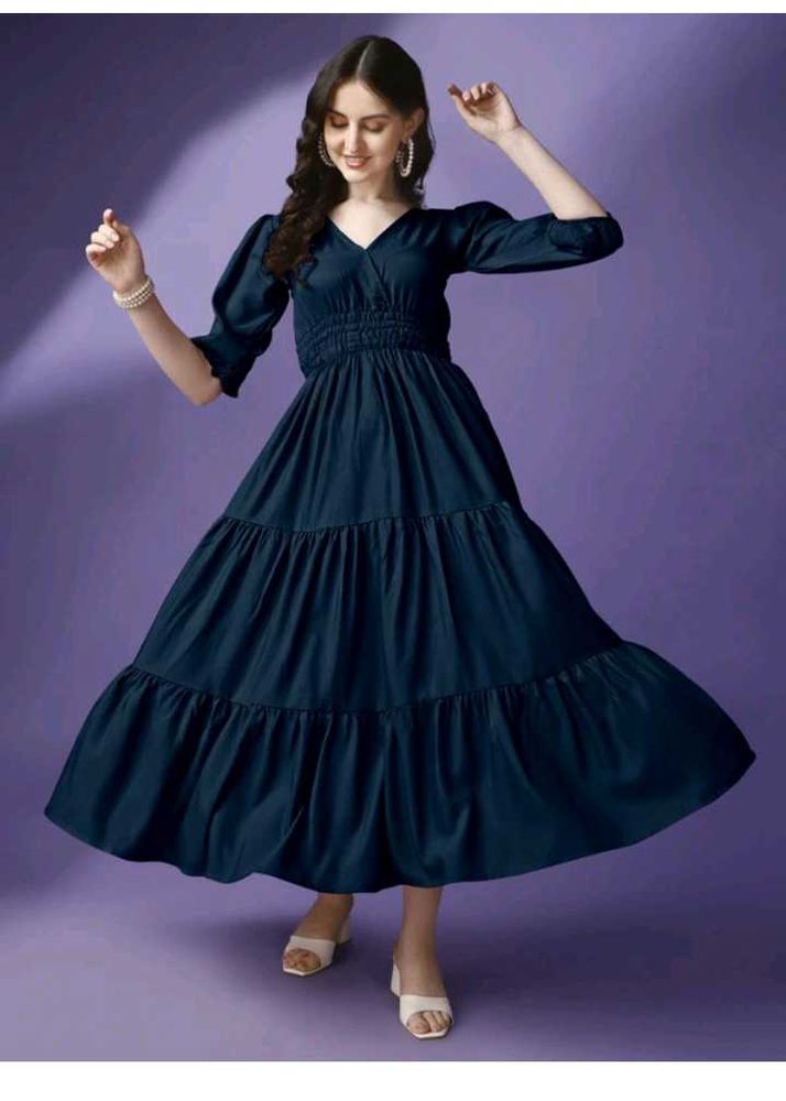 Peacock Colour Dress (XL)