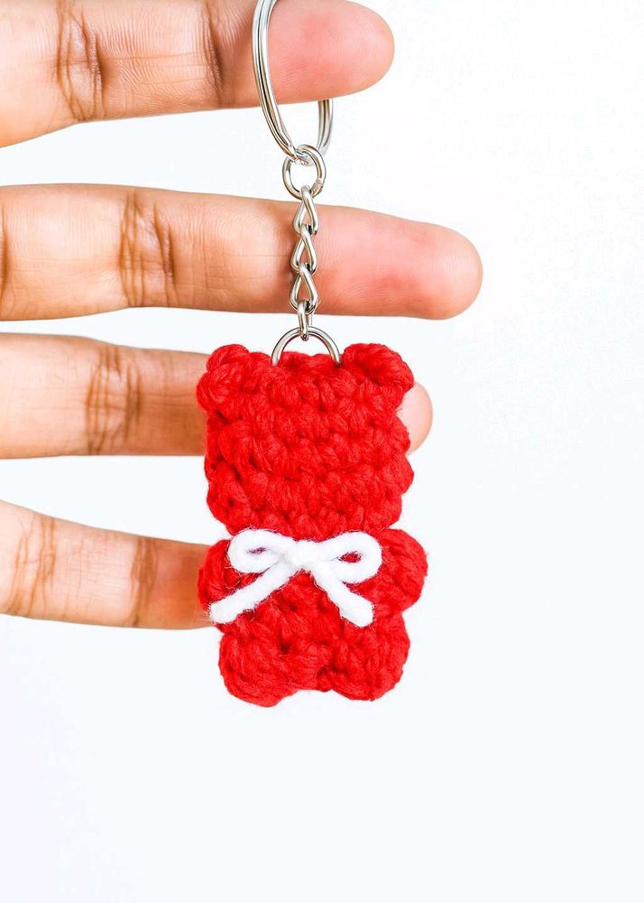 &#34;❤️ Handmade Teddy Keychain 🧶✨&#34;