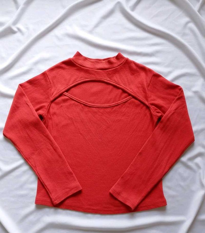 orange Long Sleeve Top