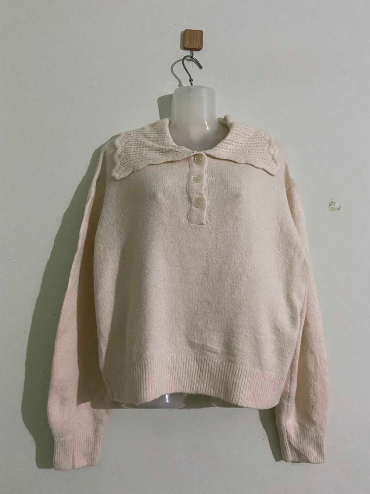 H&amp;M Women Cream Cardigan