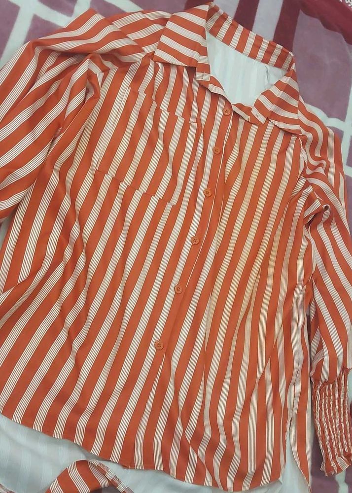 Striped Orange Shirt