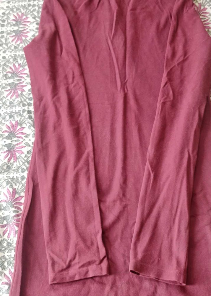 Burgundy Long Sleeve Top
