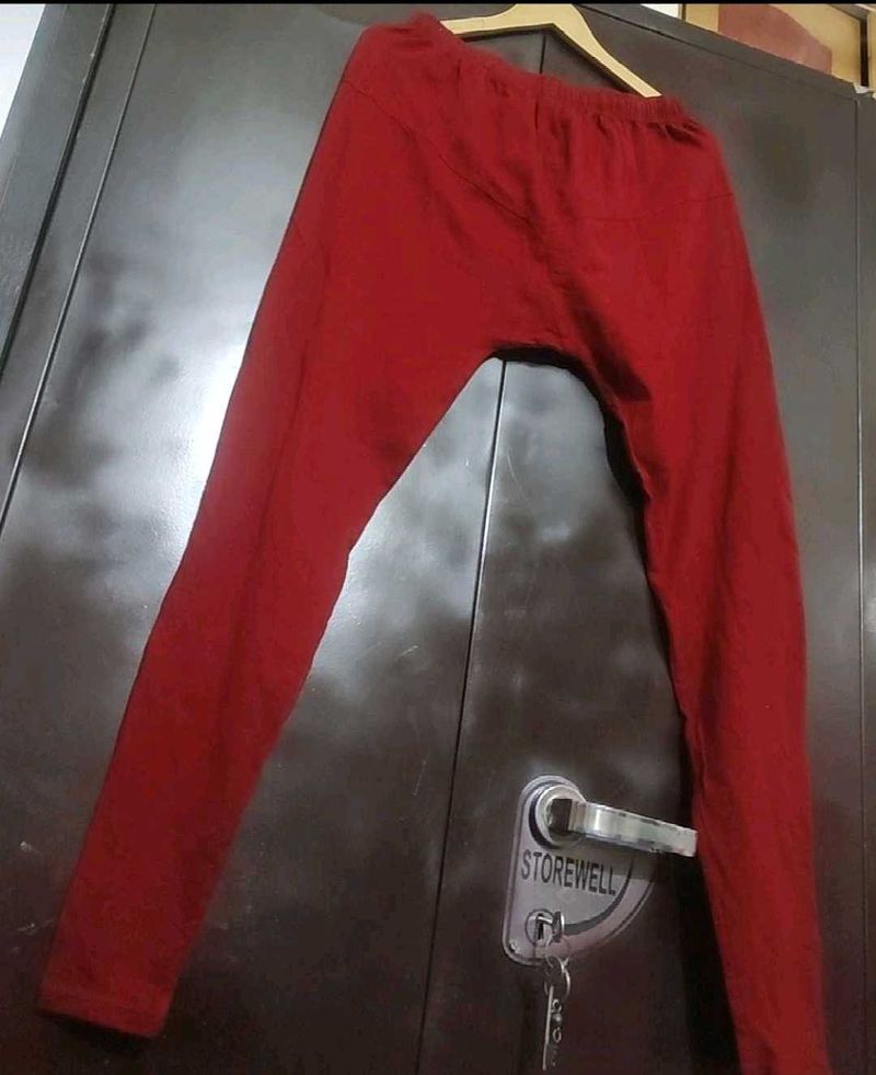 Maroon Color Legging For 32 Waist