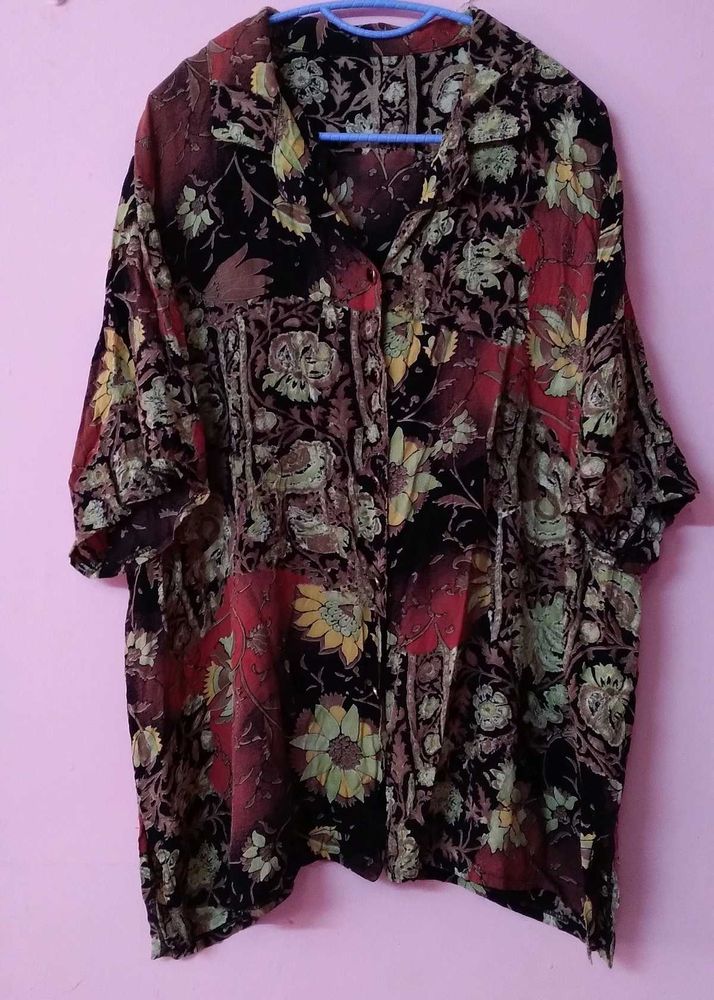 Vintage Italian Floral Shirt – Oversized Unisex✨