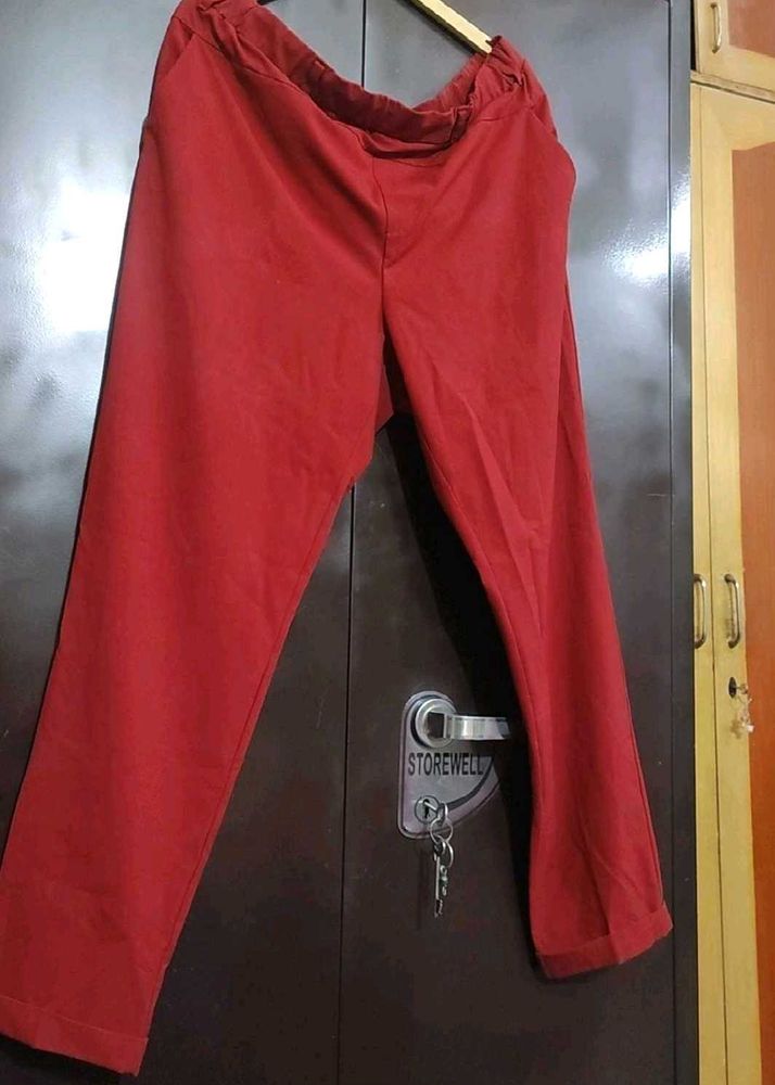 Rust Color Trouser Pant For Girl Or Woman 36 Waist