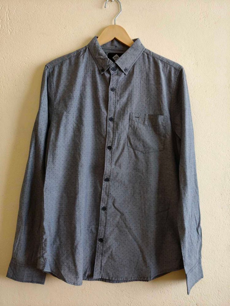 Grey Button-Down Shirt