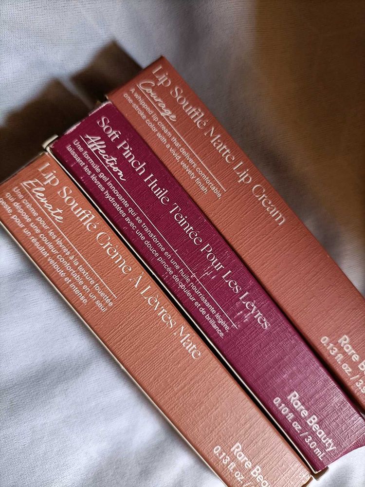 Rare Beauty Tinted Lip Oil And Souffle Creme
