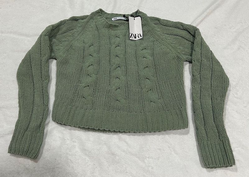 Zara Olive Green Sweatshirt