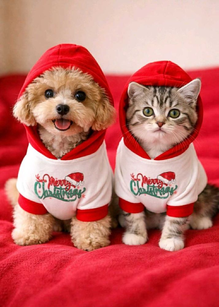 Pet Christmas Hoodie – Small Size (Dog / Cat)