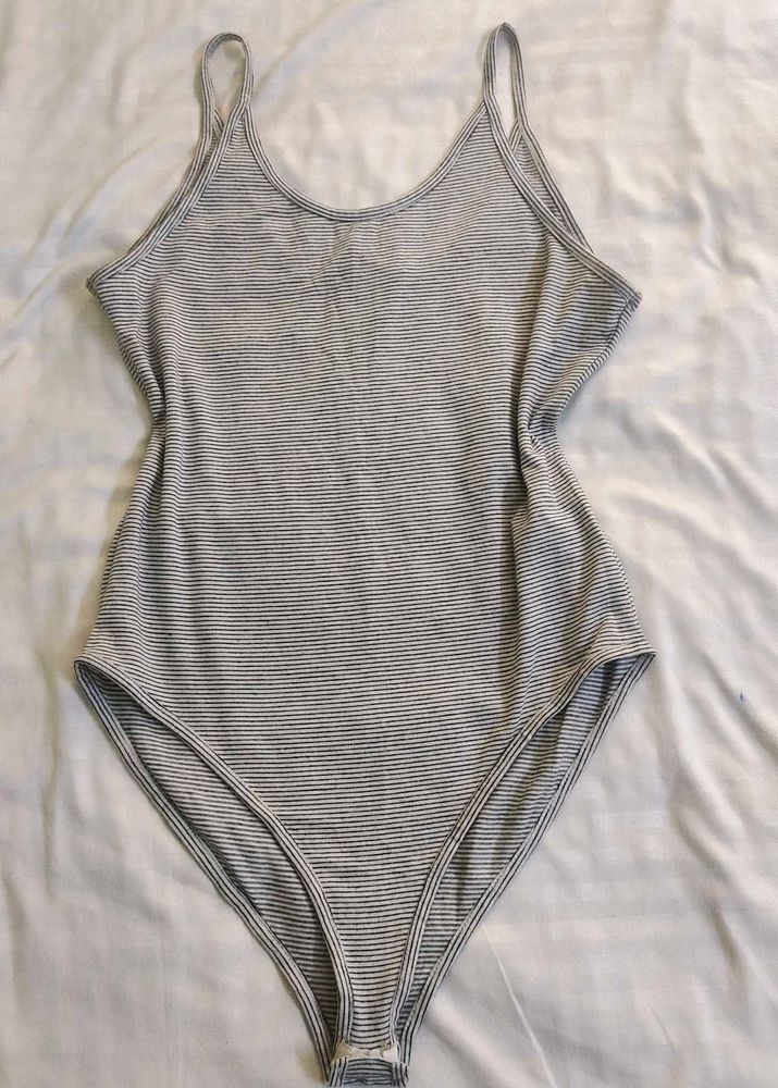 Striped Bodysuit Top Bust 34-36