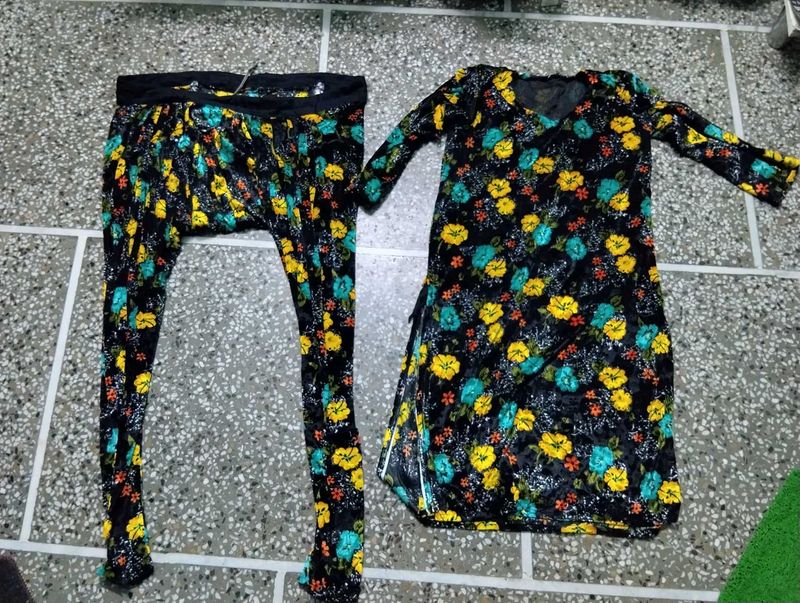 Floral Kurta and Pant Set