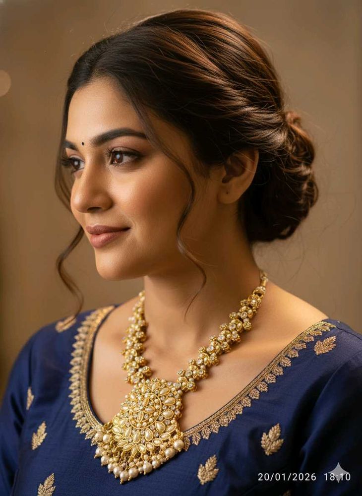 grand stone Gold-Tone Necklace