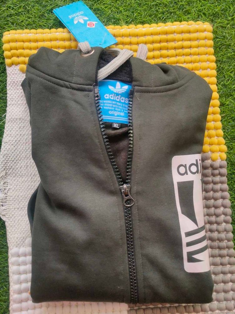 Adidas Olive Green Hoodie