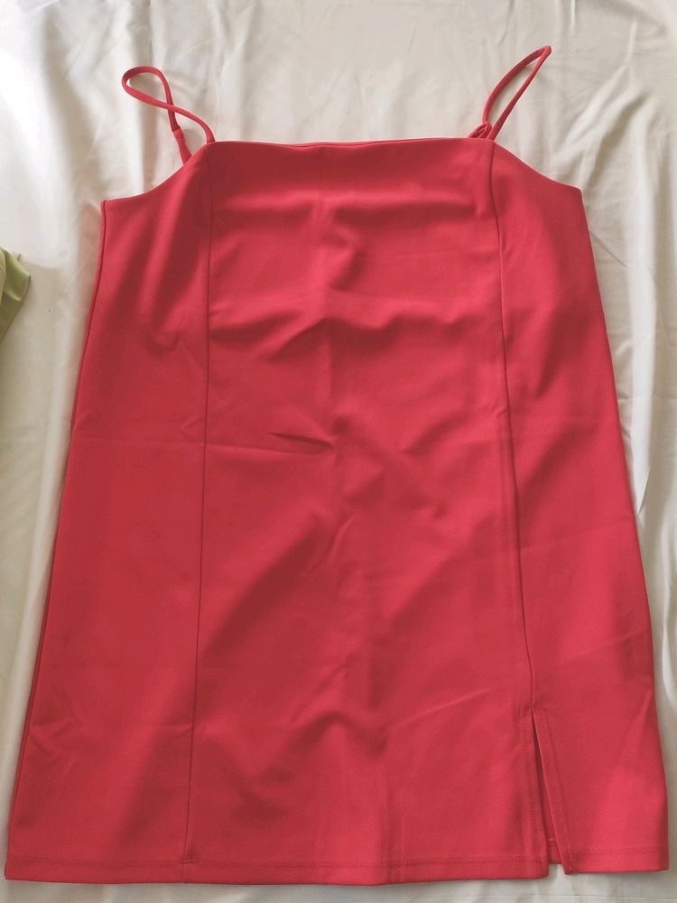 Brand New Coral Red Dress From h&amp;m
