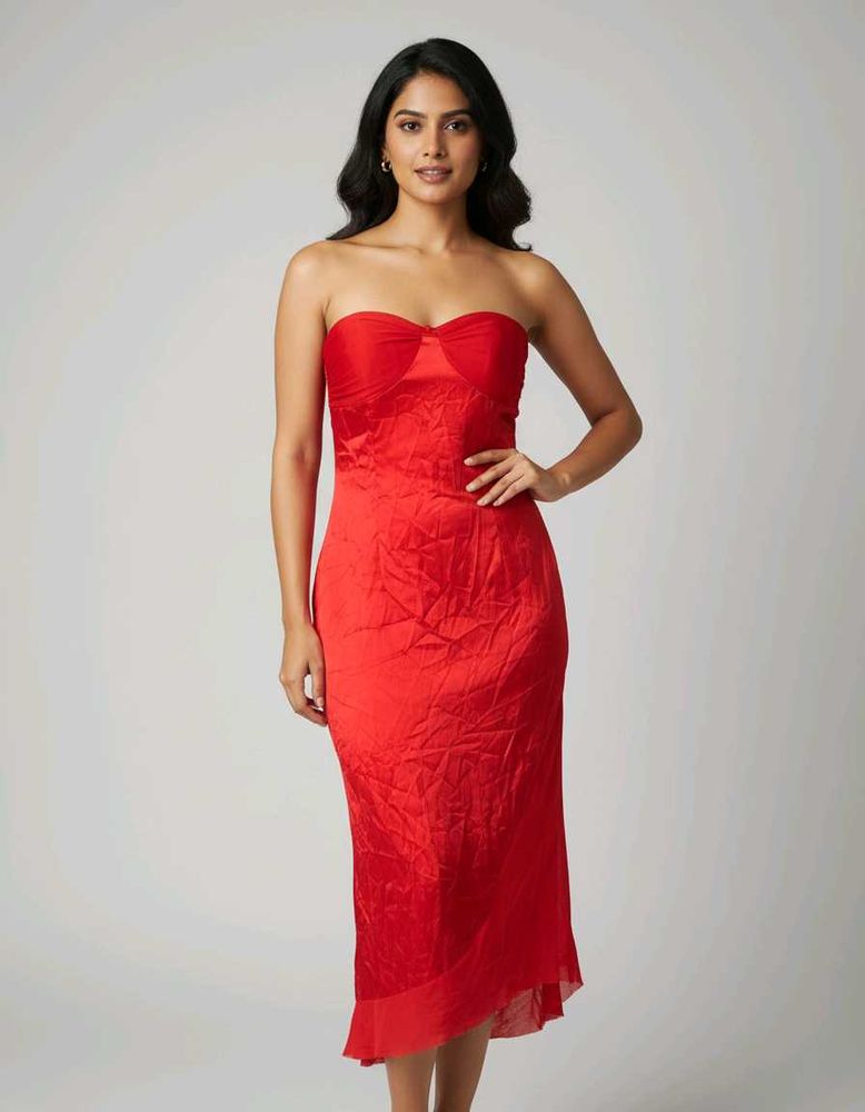 Red Strapless Dress