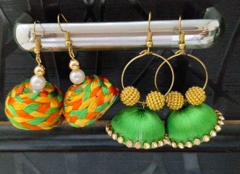 Combo - 2 Pairs Of Jhumkas