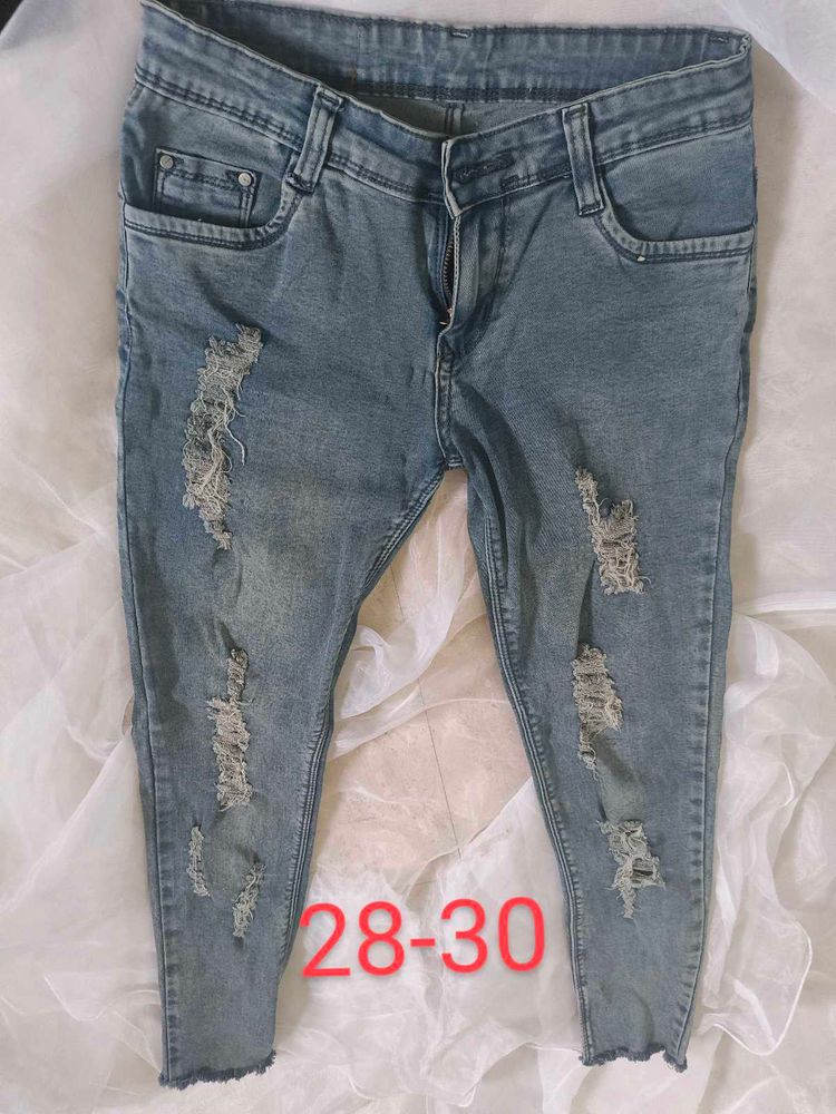 Ripped Denim Jeans