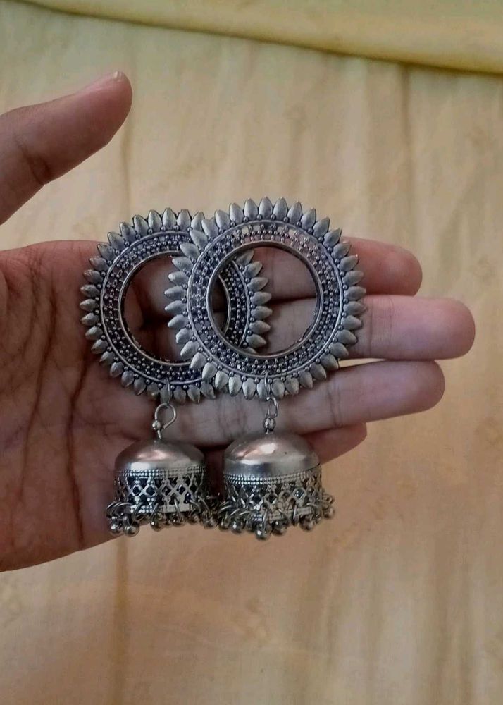 Sliver Jhumkas