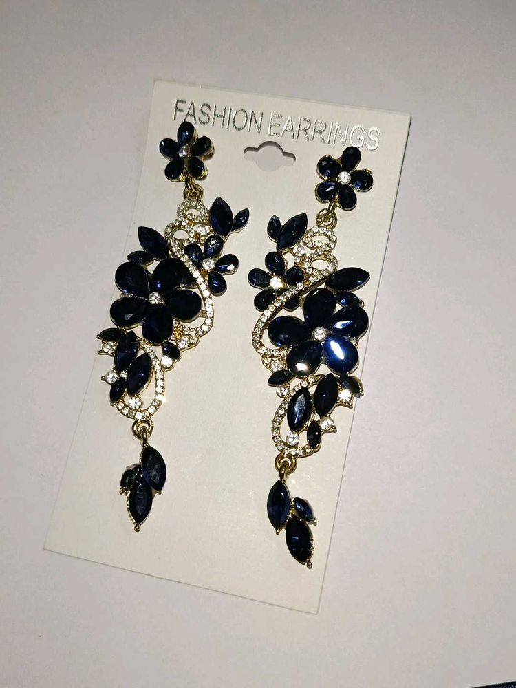 Blue Ad Earrings