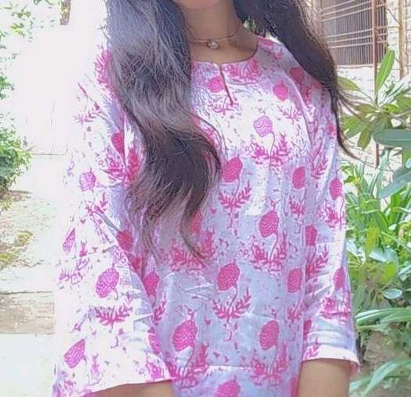 Pink Short Kurti