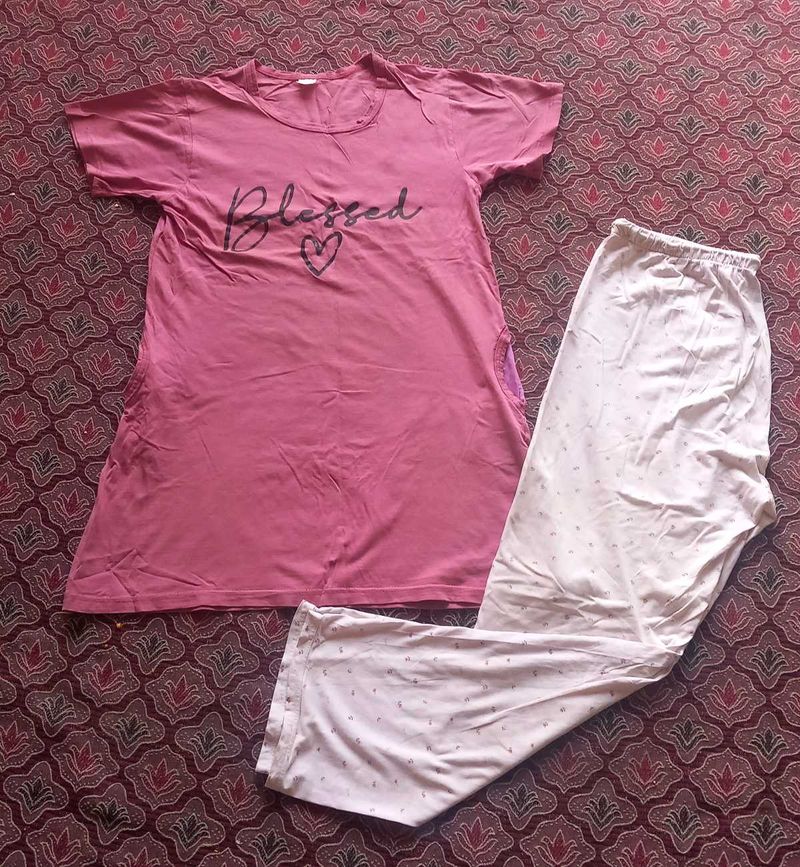 Pink &#39;Blessed&#39; Pajama Set