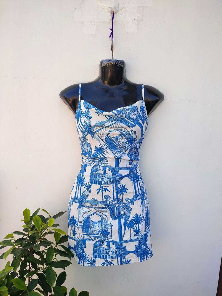 Forever 21 Tropical Architecture Print Dress