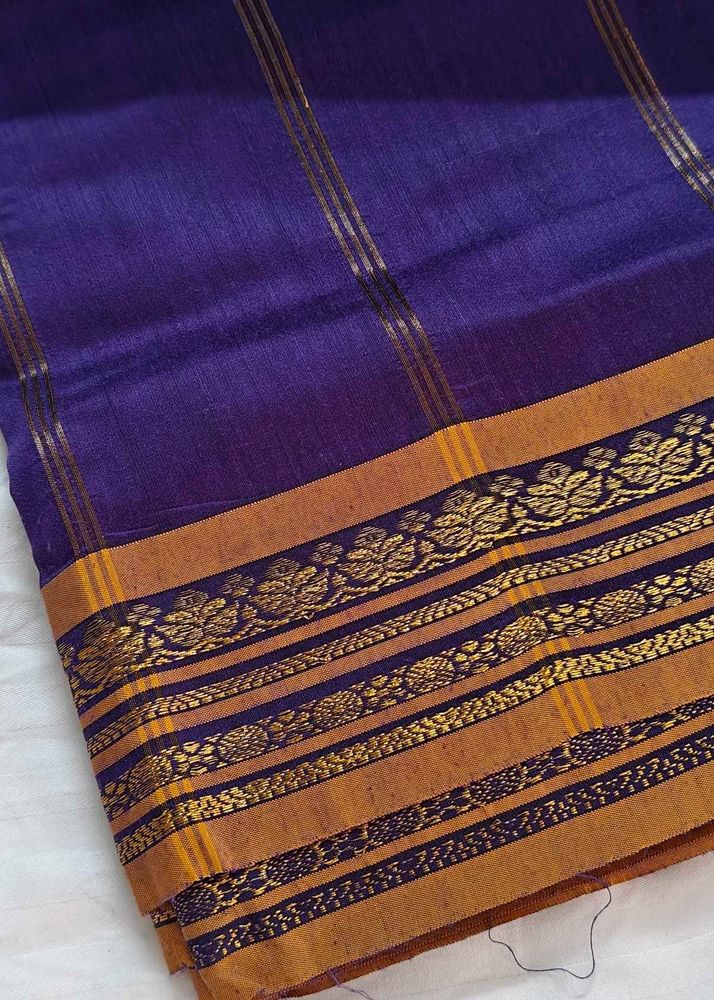 Dark Blue Golden Saree