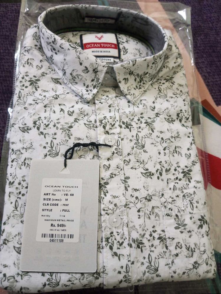 Ocean Touch Floral Print Shirt