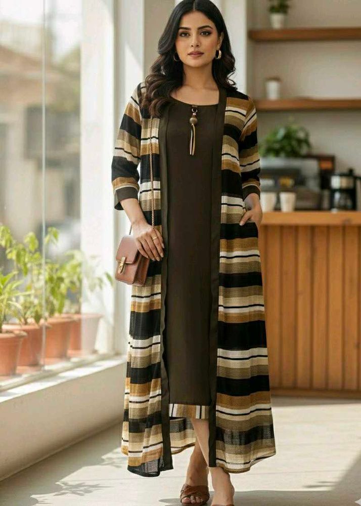🚨Price Drop💥 Striped Duster Cardigan &amp; Dress S