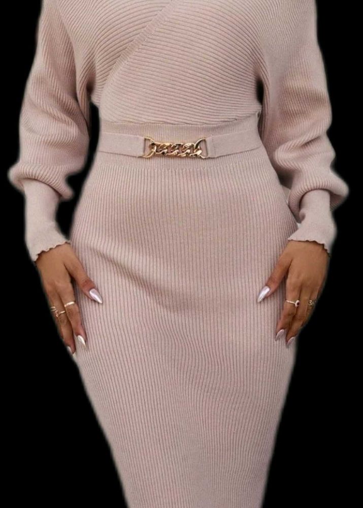 Neck Batwing Sweater Dress💅