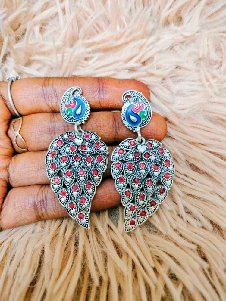 Boho Leaf Dangle Earrings