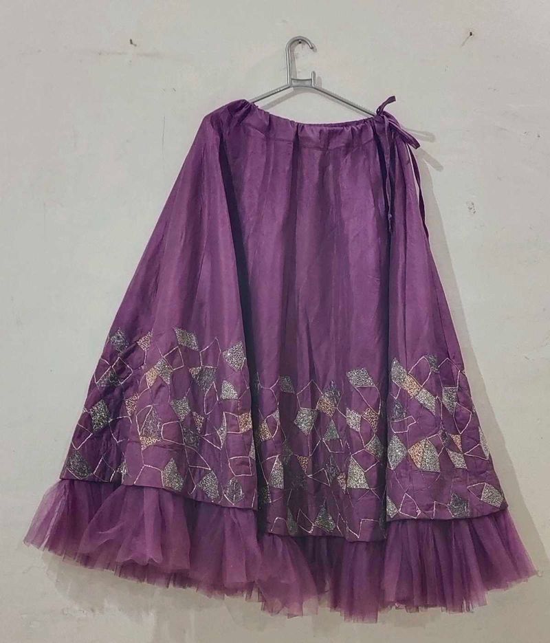 purple lehenga