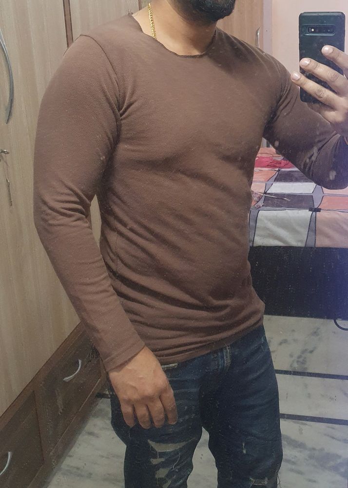 Zara Full Sleeve Round Neck T Shirt