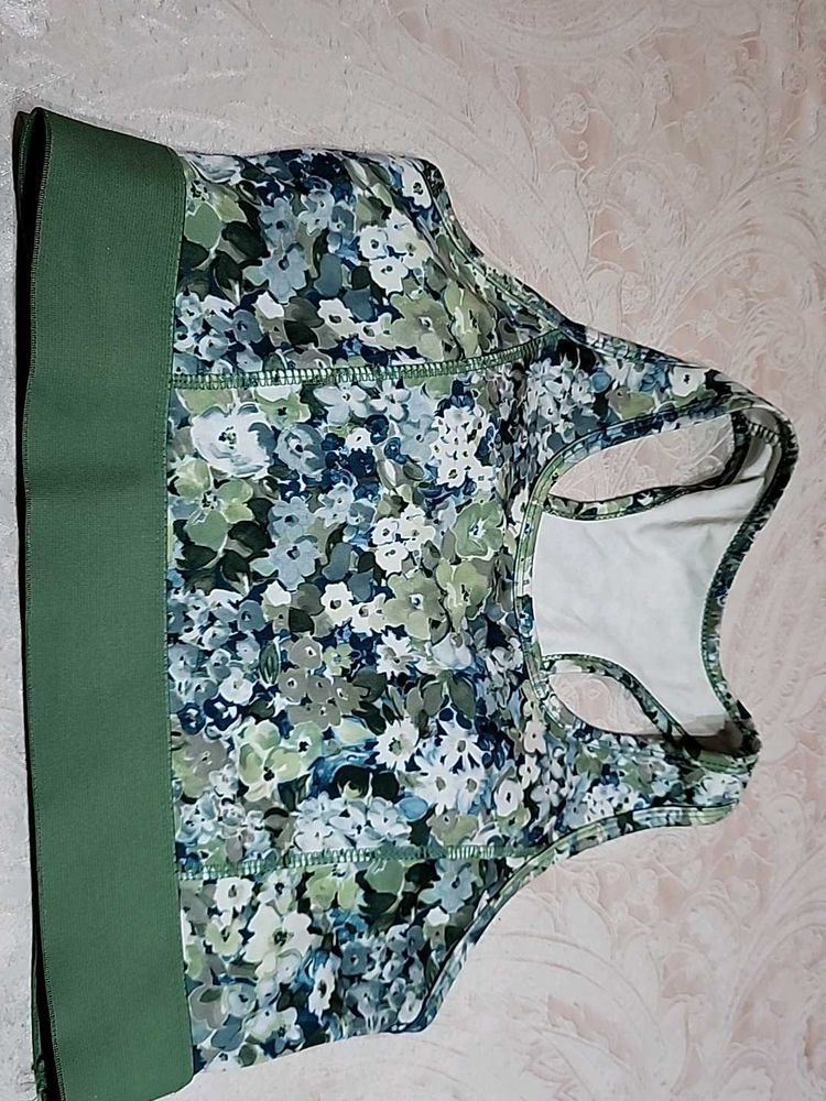 Floral Print Sports Bra