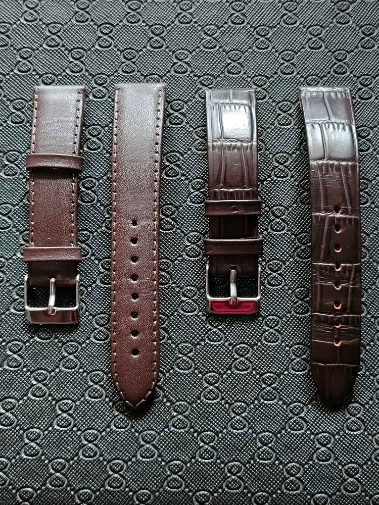 18mm Genuine Leather Watch Strap Combo