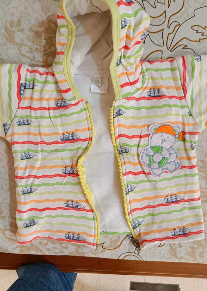Baby Zip-Up Hoodie - Nautical Theme
