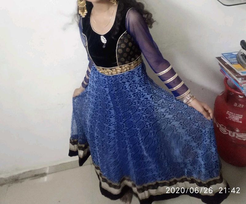 Blue Anarkali Dress