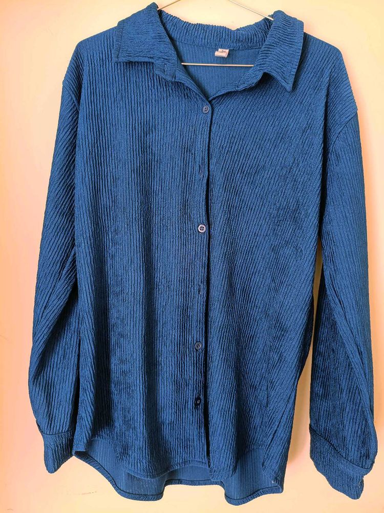 Blue Button-Up Shirt