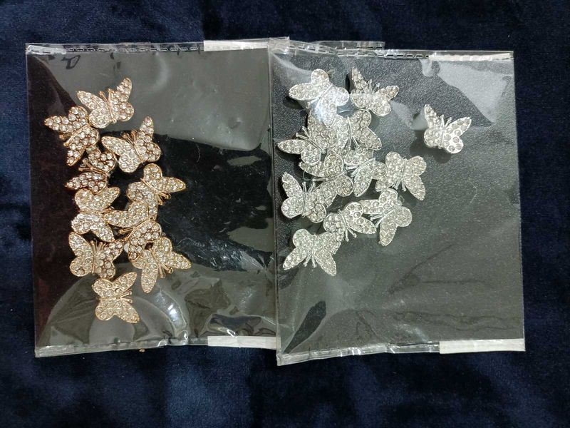 Butterfly Rhinestone Charms 24 Piece