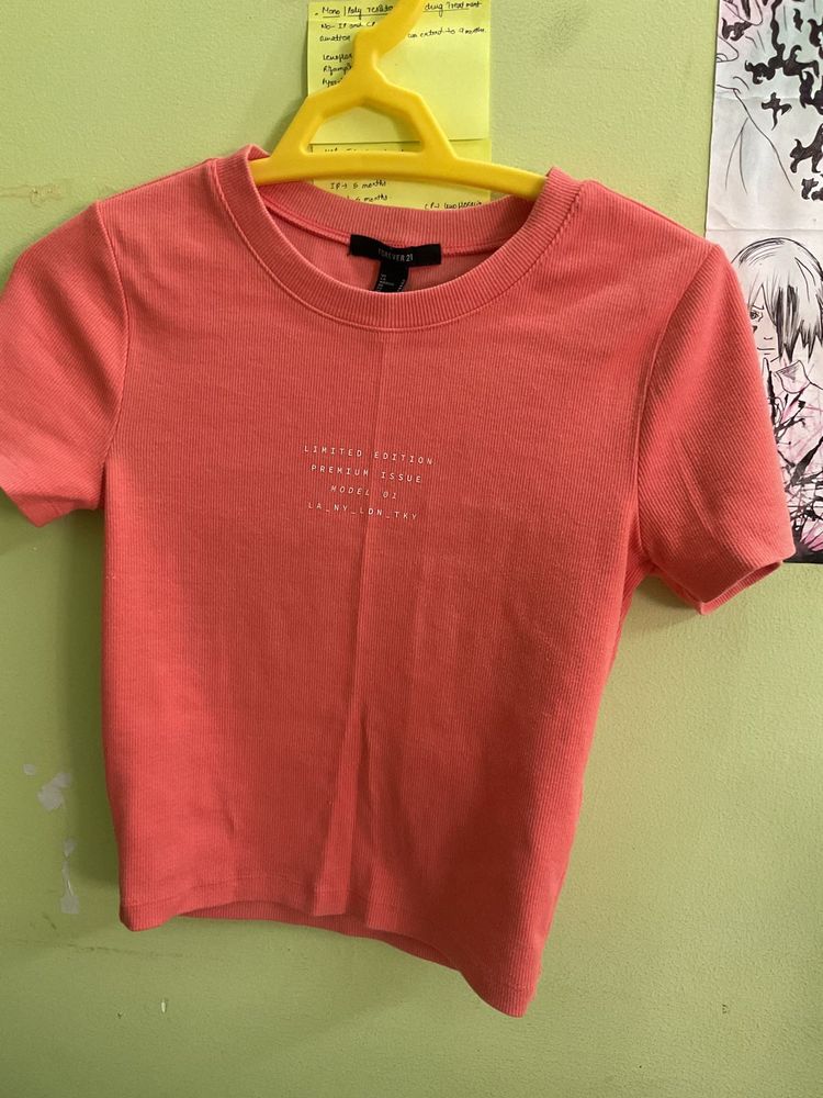 Coral Forever 21 Tee