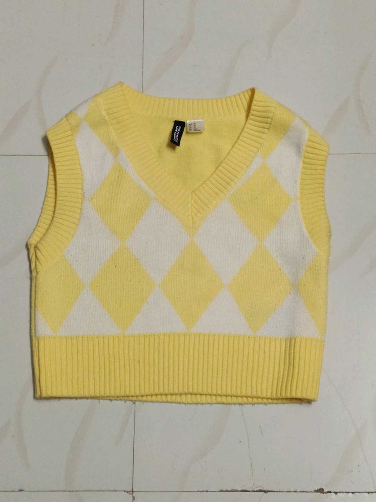 Argyle Knit Sweater Vest