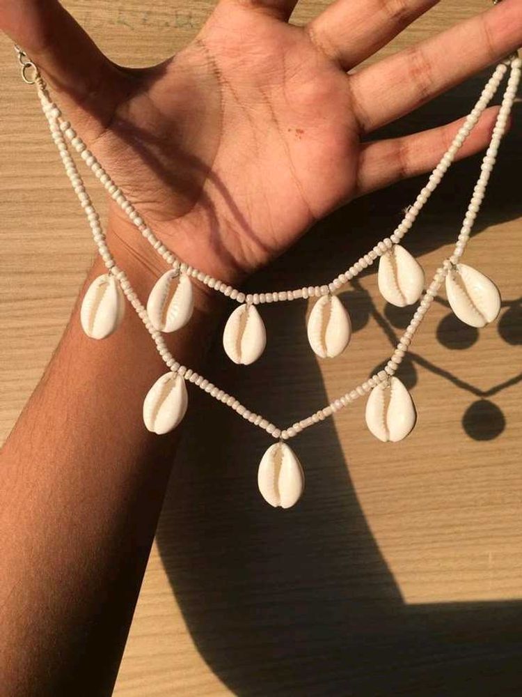 Cowrie Shell Beaded Necklace