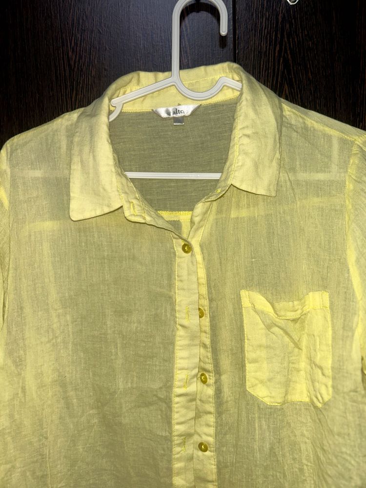 Yellow Button-Down Shirt
