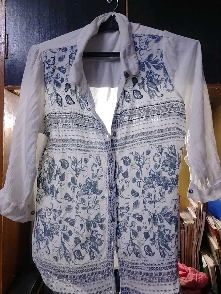 Floral Embroidered Shirt