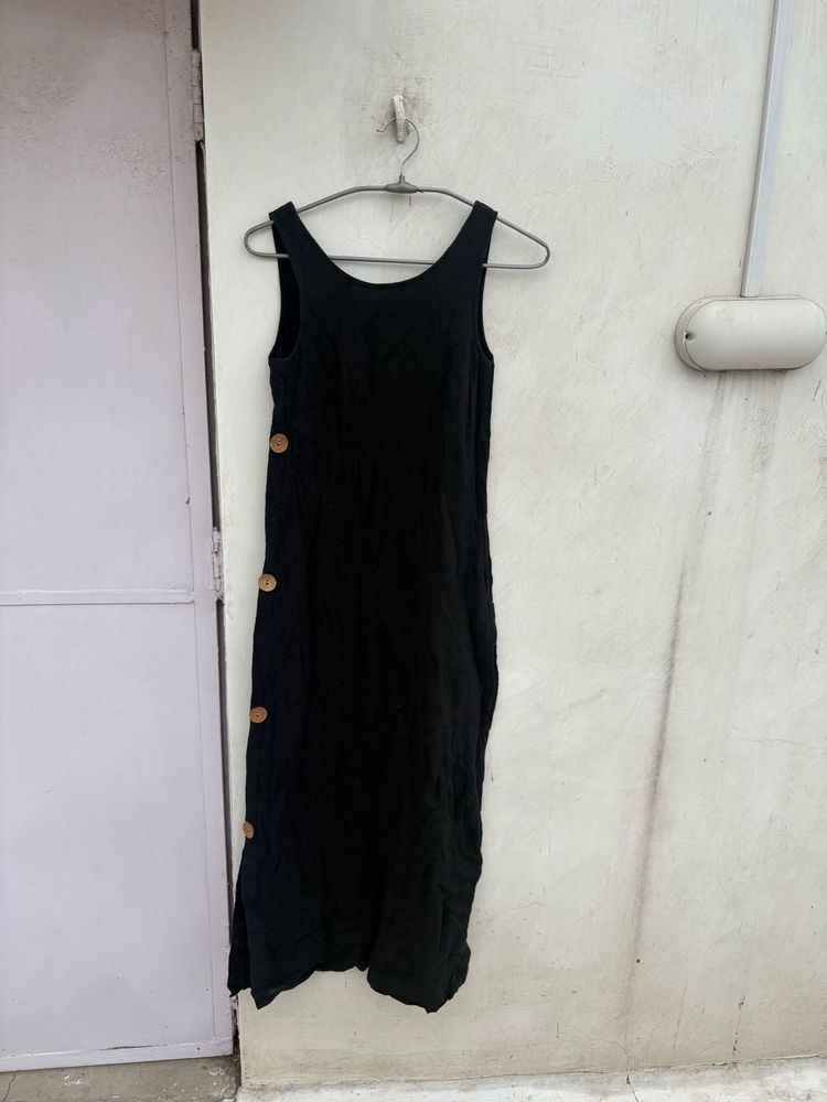 Black Button-Down Dress