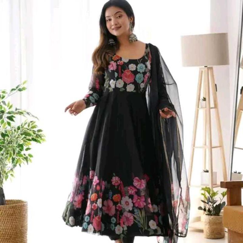 Floral Anarkali Kurta Set