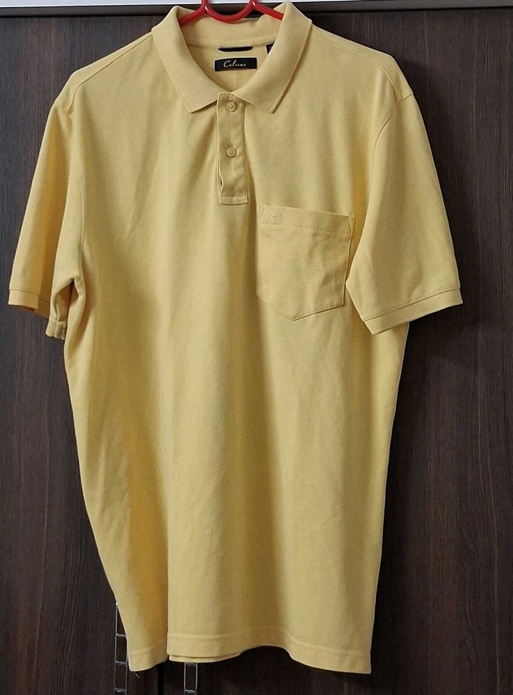 Celio Yellow Polo T-Shirt