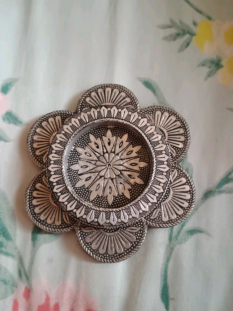 Silver Flower Saunf  Holder
